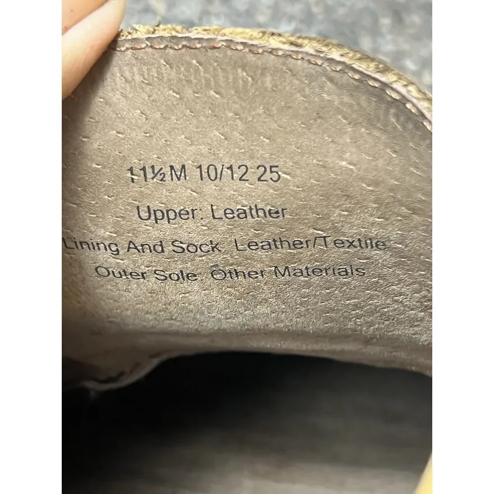 Banana Republic Mens Size 11.5 Tan Leather Comfort Dress /Casual Shoe Monk Strap